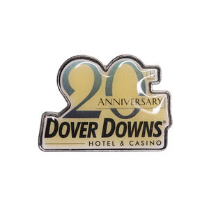 Wincraft Silver Enameled Dover Downs 20th Anniversary Hotel & Casino Lapel Pin